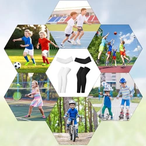 Geyoga Kids Compression Arm and Leg Sleeves Medium | Support & Sun Protection thumbnail 6
