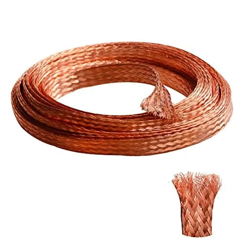 QuQuyi Copper Braided Ground Strap 9.84ft | Flexible Copper Wire for Grounding & Shielding thumbnail 1