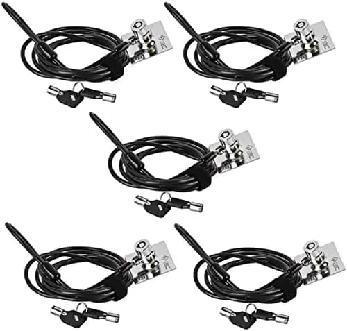 I3C Security Cable Lock 6.5ft with Anchor Plate, 5-Pack | Anti-Theft Combination Lock for Laptops, Tablets, Phones thumbnail 1