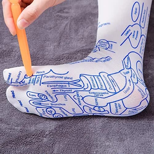 Broman Reflexology Socks for Foot Massage, Men's Size (1 Pair, Cotton) | Acupressure Pen Included thumbnail 6