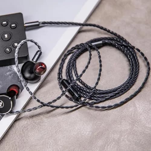 Linsoul Tripowin Grace Silver-Plated OFC Earphone Cable w/Mic | 1.25M, 3.5mm Plug, 0.78mm 2Pin, Microphone, Silver-Plated OFC, Soft Braided thumbnail 7