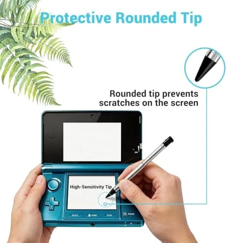 Xahpower 3DS Stylus Pen, Metal Retractable Set, 4 Colors | Precise Control for Nintendo 3DS thumbnail 4