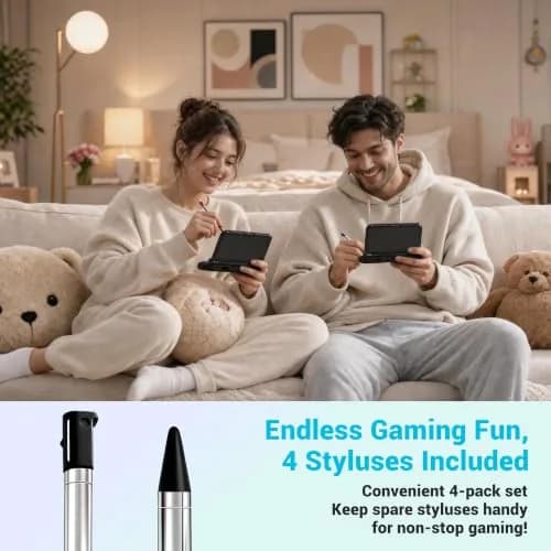 Xahpower 3DS Stylus Pen, Metal Retractable Set, 4 Colors | Precise Control for Nintendo 3DS thumbnail 7