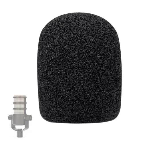 YOUSHARES PodMic Pop Filter Foam Cover - Mic Windscreen Wind Cover for Rode PodMic, Blocks Out Plosives, Black thumbnail 1