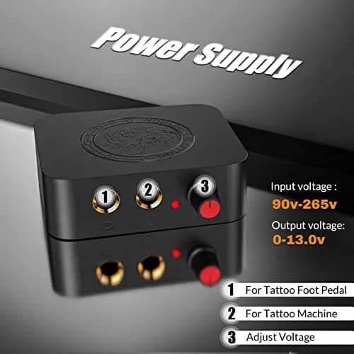Wormhole Tattoo Kit Complete Rotary Machine Pen for Beginners WTK070-B | Professional Tattoo Gun Supplies thumbnail 4