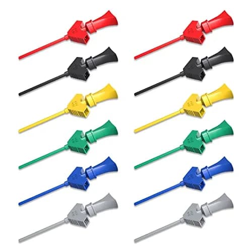 Goupchn SMD IC Test Hook Clip Set, 12PCS (6 Colors) | Precision Measuring Tools for Electronics Testing thumbnail 1