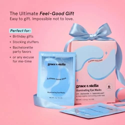 grace & stella Award Winning Under Eye Mask 24 Pairs, Blue | Vegan & Paraben-Free Gel Eye Patches for Dark Circles & Puffy Eyes thumbnail 9