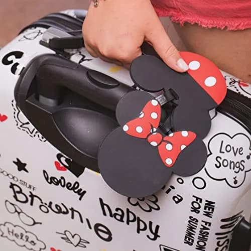 Disney Mickey Mouse and Minnie Mouse Luggage Tags PVC 4-Piece | Fun Travel Accessories for Kids & Adults thumbnail 4