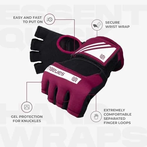 Sanabul Gel Boxing Hand Wraps for Men & Women Purple/White | Superior Knuckle & Wrist Support thumbnail 4