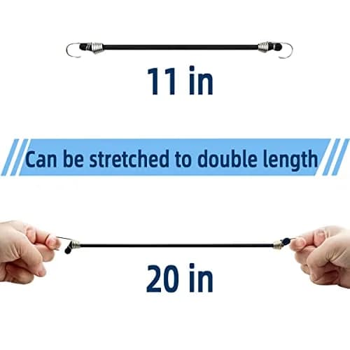 yuntop Black 15 Pack Bungee Cords 11 Inch | Heavy Duty Elastic Straps for Outdoor & Camping thumbnail 7
