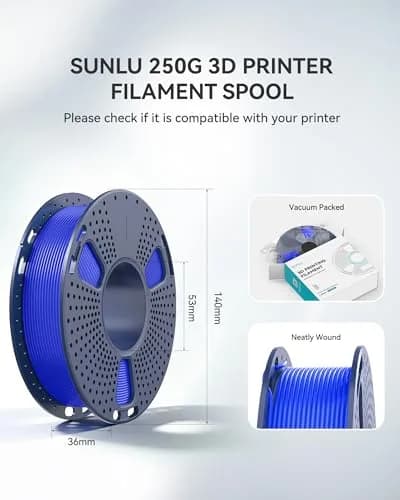 SUNLU 250g PLA Filament Bundle 1.75mm | Multicolor 3D Printer Filament for Precise, Beginner-Friendly Prints thumbnail 7