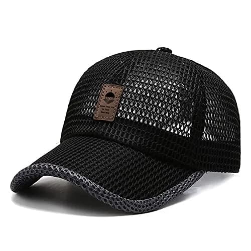 KECOP Full Mesh Baseball Cap Black | Breathable Lightweight Summer Hat for Men & Women thumbnail 1