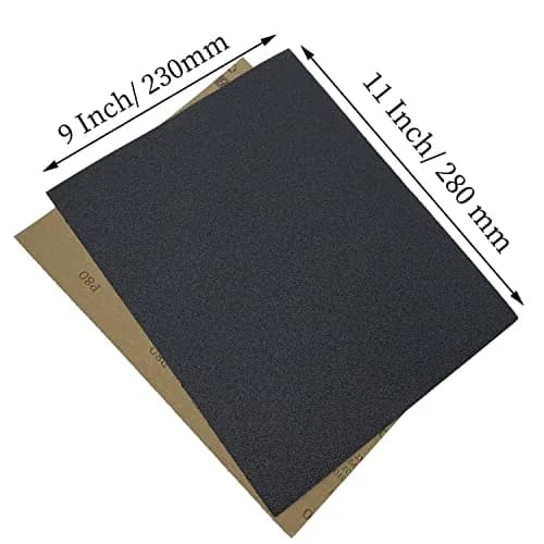AutKerige 80 Grit Wet Dry Sandpaper Sheets 9x11 Inch (10-Pack) | Silicon Carbide for Wet/Dry Sanding thumbnail 2