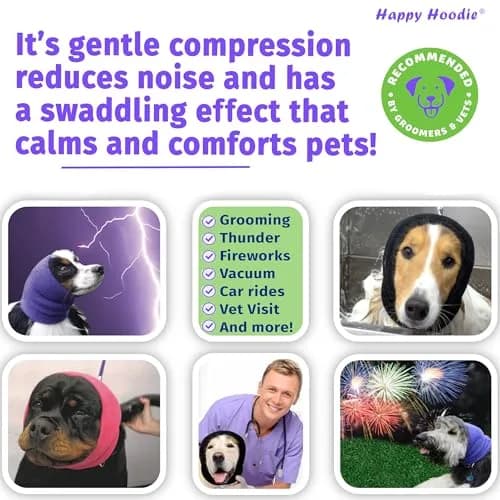 ZONI PETS Happy Hoodie The Original Dog & Cat Calming Band for Noise & Anxiety Relief | Stress-Reducing, Gentle Compression thumbnail 3