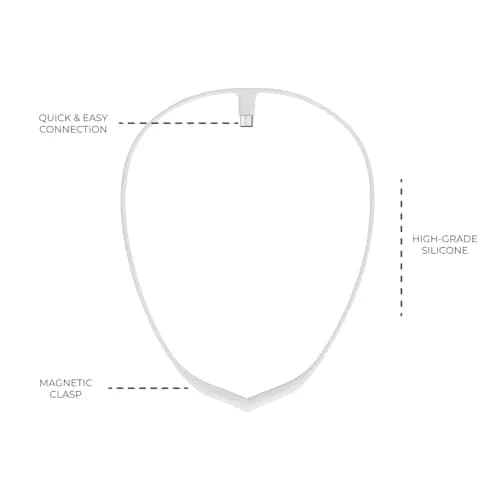 Upright GO Magnetic Necklace for GO S and GO 2 Posture Trainer (White) | Silicone, Adhesive-Free thumbnail 4