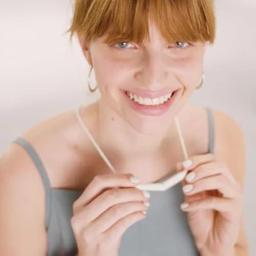 Upright GO Magnetic Necklace for GO S and GO 2 Posture Trainer (White) | Silicone, Adhesive-Free thumbnail 5