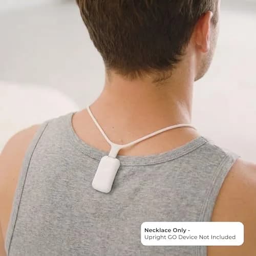 Upright GO Magnetic Necklace for GO S and GO 2 Posture Trainer (White) | Silicone, Adhesive-Free thumbnail 3