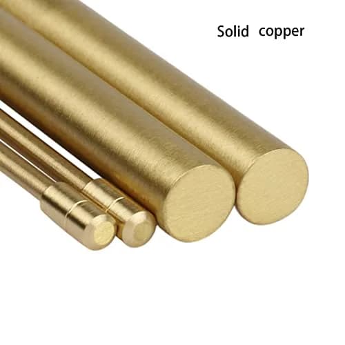 Yuepin Gold 2PCS Solid Copper Dowsing Rods with Brass Handles | Detect Water, Gold, Lost Items, Ghost Hunting thumbnail 4