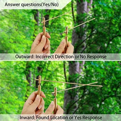 Yuepin Gold 2PCS Solid Copper Dowsing Rods with Brass Handles | Detect Water, Gold, Lost Items, Ghost Hunting thumbnail 6