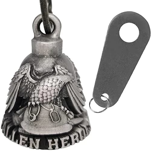 Dream Apparel Guardian Angel Motorcycle Bell with Keychain | 2.9 cm (1.18") Diameter thumbnail 1