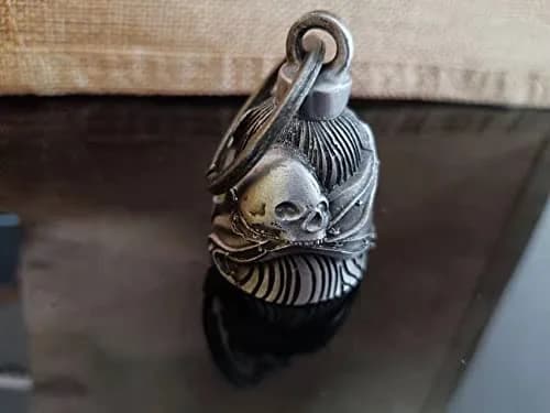 Dream Apparel Flag & Skull Guardian Angel Motorcycle Bell - Ride with Protection thumbnail 4