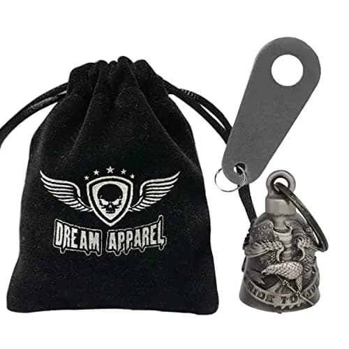 Dream Apparel "Ride to Live" Guardian Angel Motorcycle Bell Keychain thumbnail 2