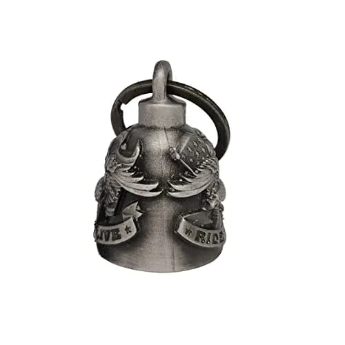Dream Apparel "Ride to Live" Guardian Angel Motorcycle Bell Keychain thumbnail 3