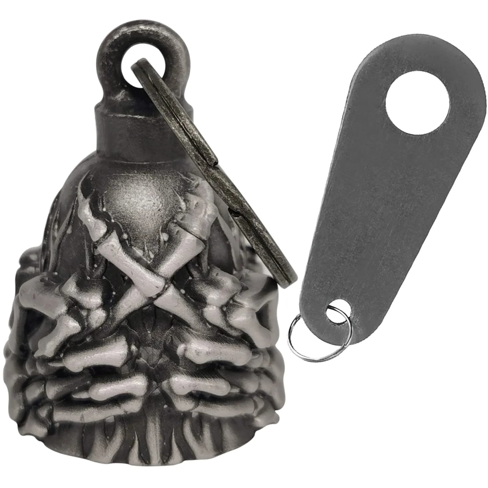 Dream Apparel Guardian Angel Motorcycle Bell - Finger & Skeleton Design | Ride Safe