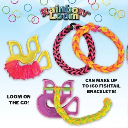 Rainbow Loom Treasure Box Neon Edition - 8000 Neon Rubber Bands & 150 C-Clips | 355.6 cm (14 in) Width thumbnail 5