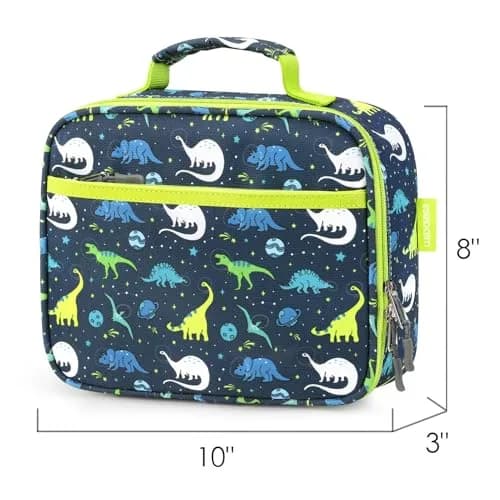 mibasies Kids Lunch Box Galaxy Dinosaur | Insulated Lunch Bag for School & Kindergarten thumbnail 3
