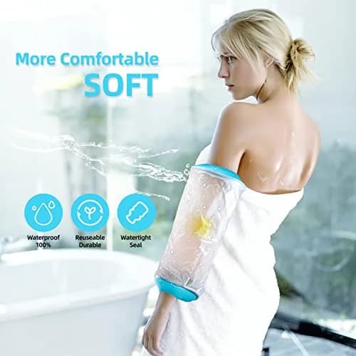 Divvsck PICC Line Shower Cover Waterproof Arm Sleeve for Chemotherapy & Wound Care | Reusable, Snug Fit thumbnail 7