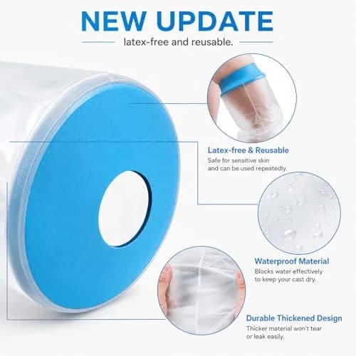 Divvsck PICC Line Shower Cover Waterproof Arm Sleeve for Chemotherapy & Wound Care | Reusable, Snug Fit thumbnail 3