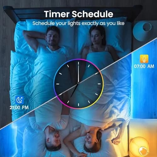 TJOY 130ft Bluetooth LED Strip Lights | RGB Color Changing, Music Sync, App Control, Indoor Use thumbnail 6