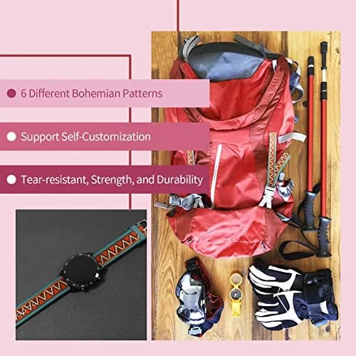 Grosun 6 Rolls 1.5 inch Nylon Webbing Belt Webbing Straps Purse Straps Backpack Straps Nylon Belt Patterns | 3.8cm x 3m | Durable & Stylish thumbnail 3
