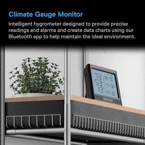 AC Infinity Smart Hygrometer B2 with Bluetooth App | Temperature, Humidity & VPD Monitor (Black) thumbnail 2