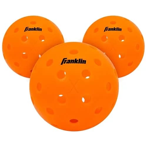 Franklin Sports X-40 Outdoor Pickleballs 74mm (3 Pack, Lava) | USAPA Approved Tournament Balls thumbnail 1