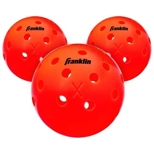 Franklin Sports X-40 Outdoor Pickleballs 74mm (3 Pack, Ember) | USAPA Approved Tournament Balls thumbnail 1