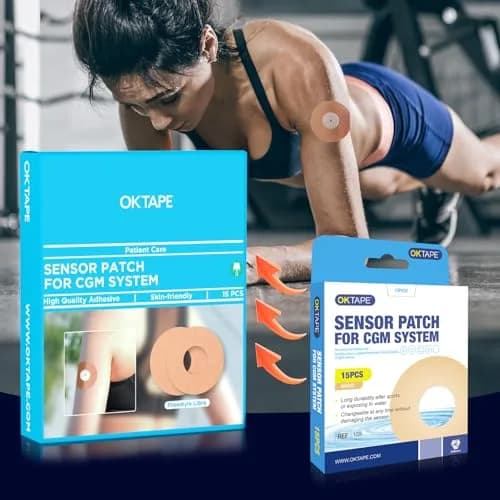 OK TAPE Freestyle Libre Adhesive Patches 15 PCS Beige | Waterproof & Sweatproof CGM Sensor Protection thumbnail 8