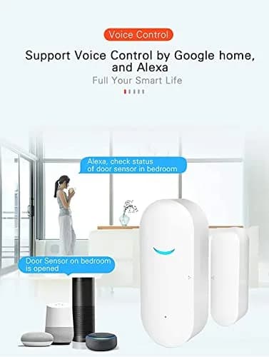 SENCKIT 2-Pack WiFi Door & Window Sensors | Home Security Alarm System with Alexa & Google Compatibility thumbnail 3