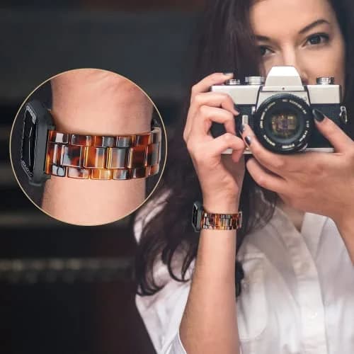 Vamyzji Apple Watch Band 49mm 45mm 44mm 42mm Waterproof Resin for Series 1-11, Ultra, SE | Stylish & Lightweight thumbnail 6