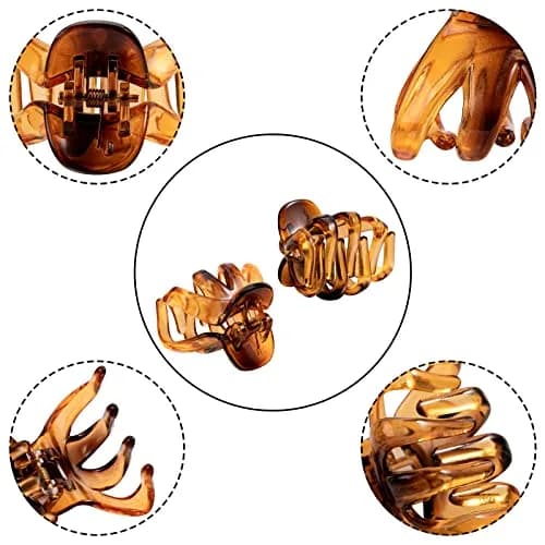 YOHAMA Small Octopus Claw Clips 10pcs (4cm) | Strong Hold for Thin to Thick Hair thumbnail 3