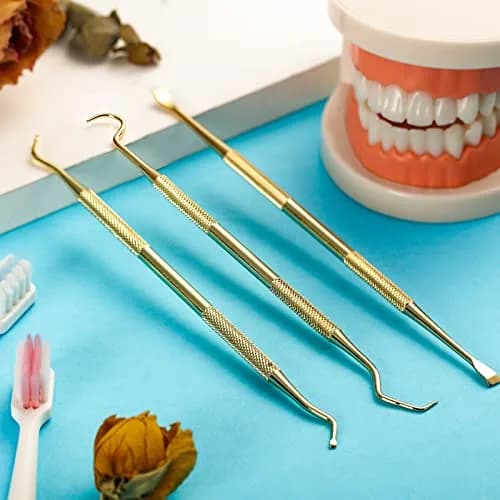 Hotop Dog Tooth Scaler Scraper Dental Tool Stainless Steel,Gold | Pet Dental Care for Tartar Removal thumbnail 7