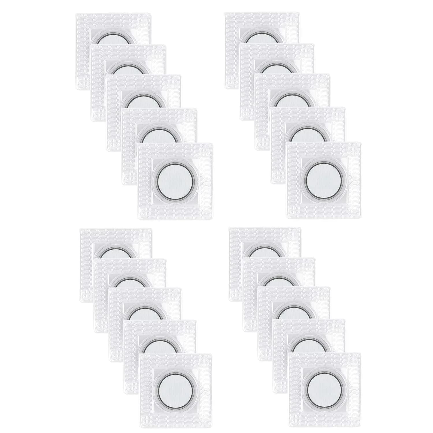 XILEWHZF White Magnetic Snaps 3.5cm (1.4 Inch) | 20 Pairs Sew-On Fasteners for Bags & Crafts