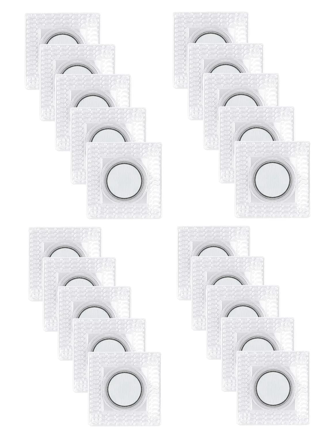 XILEWHZF White Magnetic Snaps 3.5cm (1.4 Inch) | 20 Pairs Sew-On Fasteners for Bags & Crafts — Super strong magnet 20mm