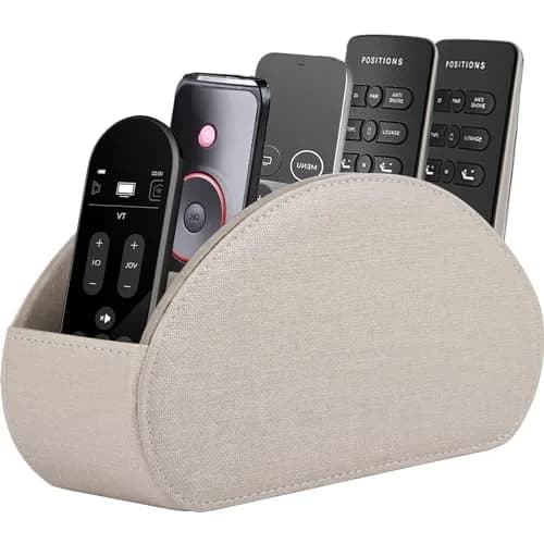 RHCSZ Remote Control Holder 22cm (8.5in) | Classic Cream 5-Compartment Organizer Box thumbnail 1