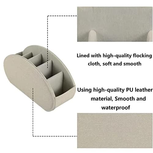 RHCSZ Remote Control Holder 22cm (8.5in) | Classic Cream 5-Compartment Organizer Box thumbnail 5