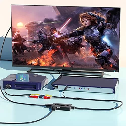 Sedytetoc RCA Svideo to HDMI Converter with HD Cable (RCA and Svideo Integrated) | Full HD Upscaling for TV & Projectors thumbnail 7
