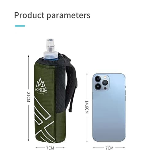 AONIJIE Handheld Hydration Pack with 500ml Soft Flask | Adjustable Strap, Reflective Trim, Multiple Pockets thumbnail 3