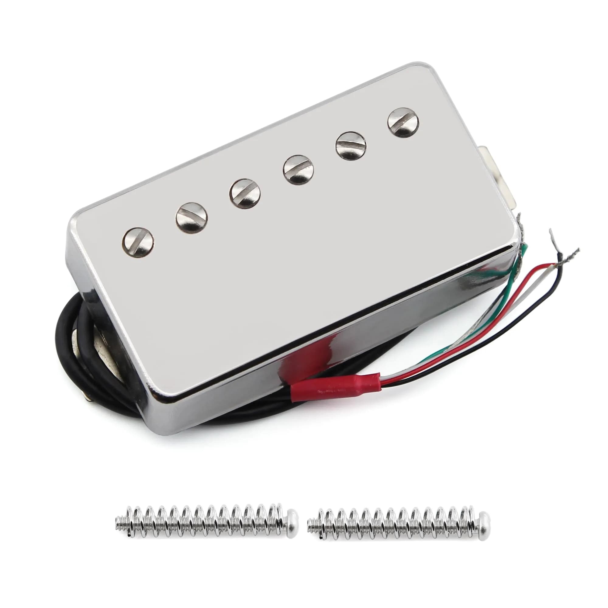 FLEOR Alnico 5 Guitar Humbucker Pickup 7-8K Neck Chrome | 50mm Pole Spacing