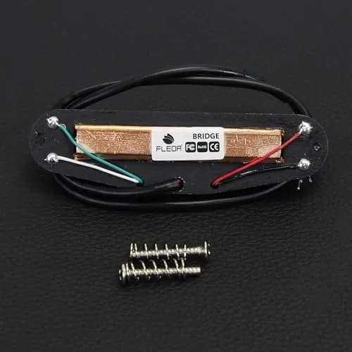 FLEOR Alnico 5 Hot Dual Rail Humbucker Pickup 12-13K | Single-Coil-Sized, Black thumbnail 4